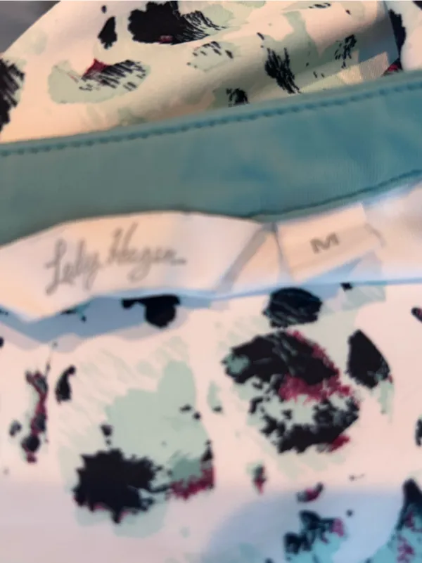 Lady Hagen Active Tank - White Aqua Purple Cheetah Print Golf Tennis - Medium - Image 4