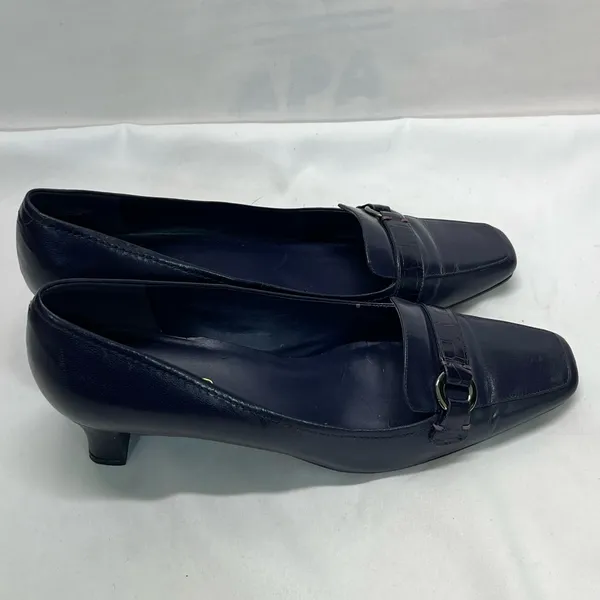 Easy Spirit Leather Slip On Heel‎ Women 8.5 Dark Purle Business Timeless Comfort - Image 3