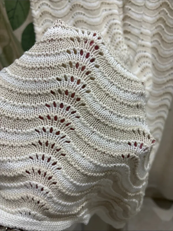 Old Navy Cream Crochet Knit Sleeveless Midi Dress - Image 5