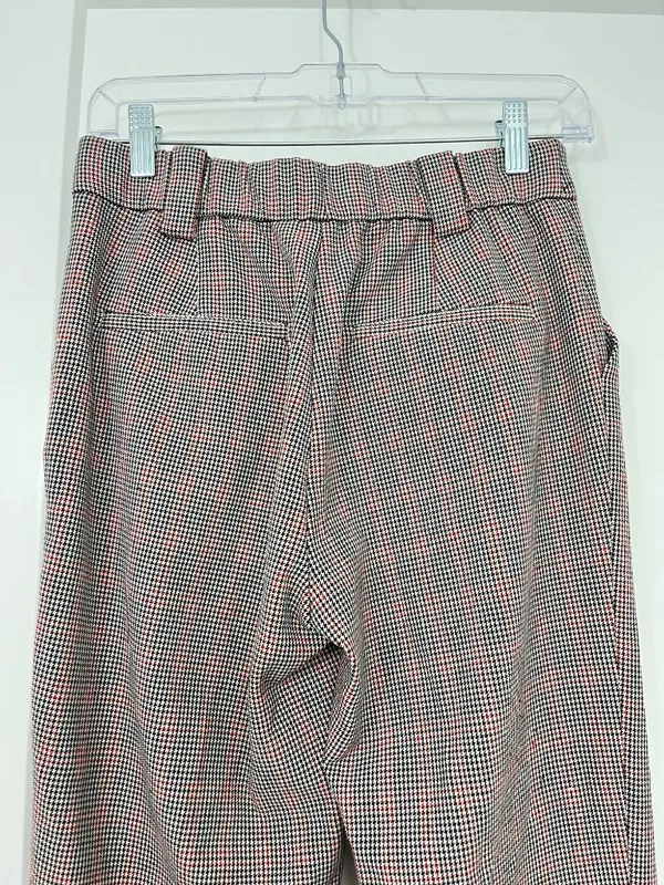 Zara Size Small Brown Glen Plaid Herringbone Ankle Pants - Image 5