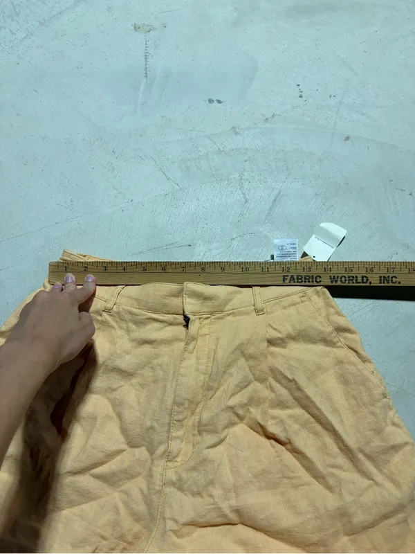 Abercrombie & Fitch NWT Peach Linen BLend Shorts medium - Image 6