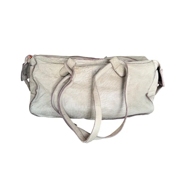 Schuler & Sons Philadelphia Anthropologie Sage Green Pebbled Leather Satchel Bag - Image 2