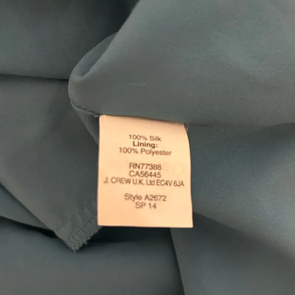 Madewell Silk Bordershine‎ Cami Dress in Teal Size 0 - Image 10
