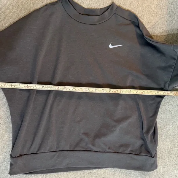Nike Running Dri-FIT Grey Long Sleeve Top Thumbholes Large Gorpcore Active Life‎ - Image 10