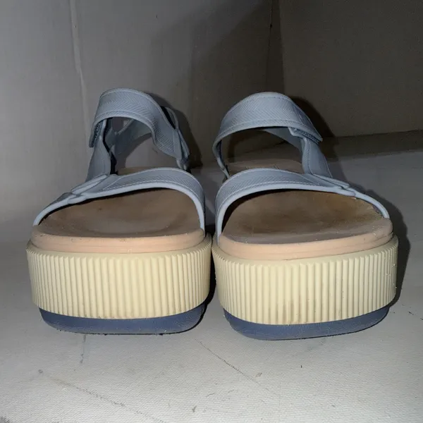 Reef Water Vista Higher Platform Sling Back Periwinkle Tan Sandals Womens Size 7 - Image 4