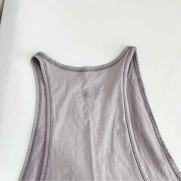 Lululemon Pima Cotton Racerback Tank Top Lavender Sporty Athleisure - Image 4