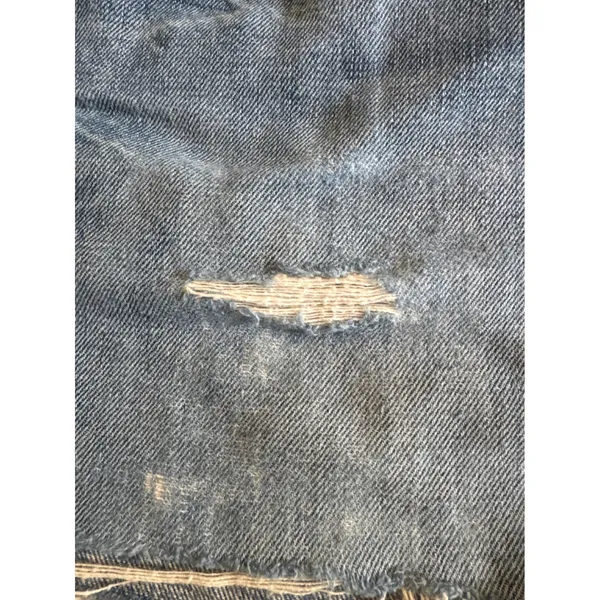Ariat‎ M4 Relaxed Boot Cut Denim Shorts Medium Wash Distressed Raw Hem 32/34 - Image 6