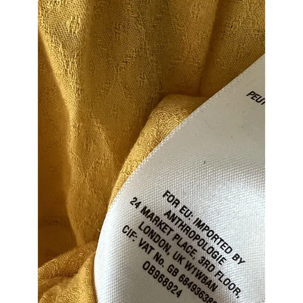 Anthropologie 4 Maeve Mustard Yellow Flowy Long Sleeve Top Sz 4‎ - Image 5