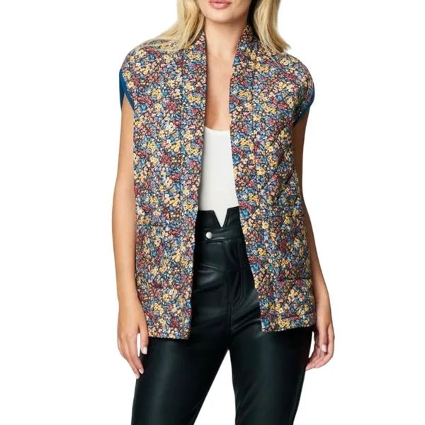 BLANK NYC Quilted In Bloom Wrap Belted Jacket Vest Size M New w Tag MSRP $98 SOO - Image 4