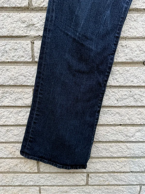 New York & Company Dark Indigo Wide Leg Flare Jeans - Image 3