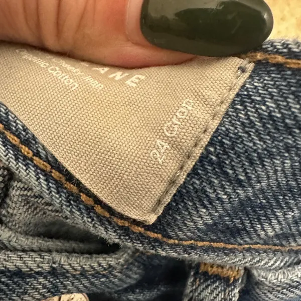 Everlane | The 90s Cheeky Crop Blue Organic Cotton Straight Leg‎ Denim Jeans, 24 - Image 5