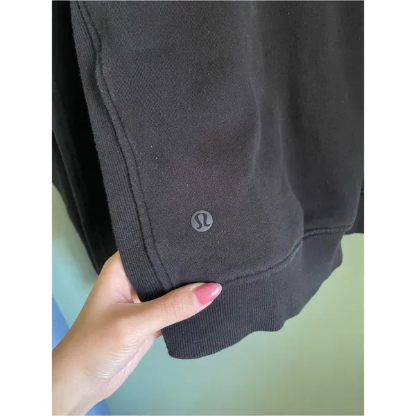 Lululemon Mock Neck Sweatshirt Zipper Side Pocket Size 4 Black - Image 5
