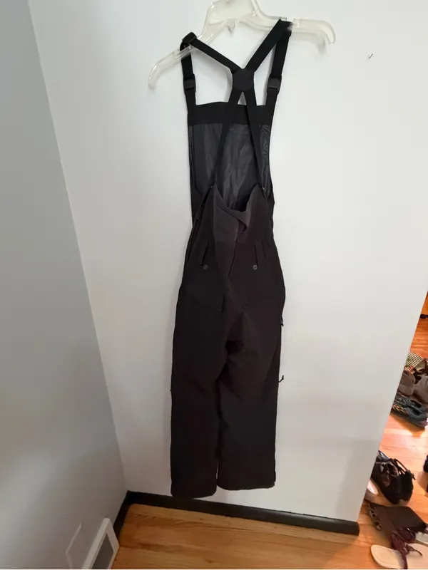 Women's Black Flylow Sphinx Cargo Bib Overalls - Image 7