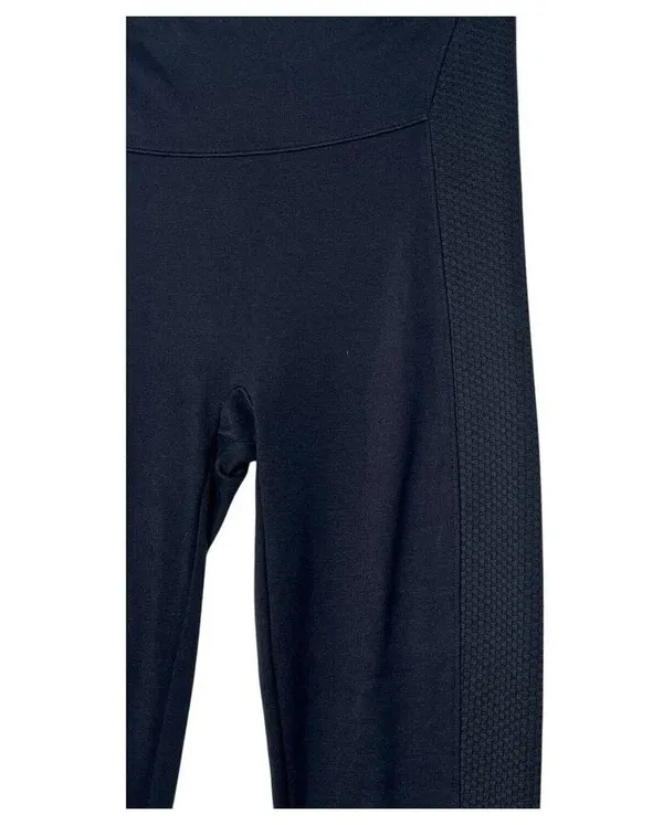 Spanx Leggings Womens Small Full Length Seamless Textured Sides Black FL3115 - Image 4