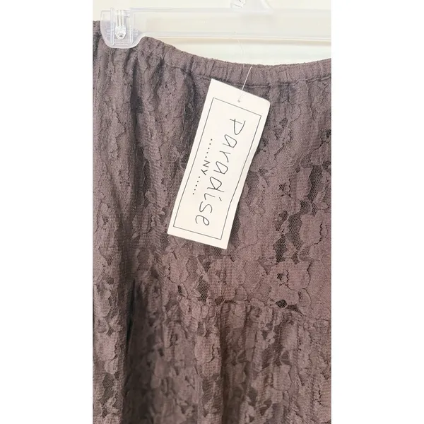 NWT Vintage 90s Y2k Lace Tiered Peasant Maxi Skirt Fairy Grunge Whimsigoth 2814 - Image 6