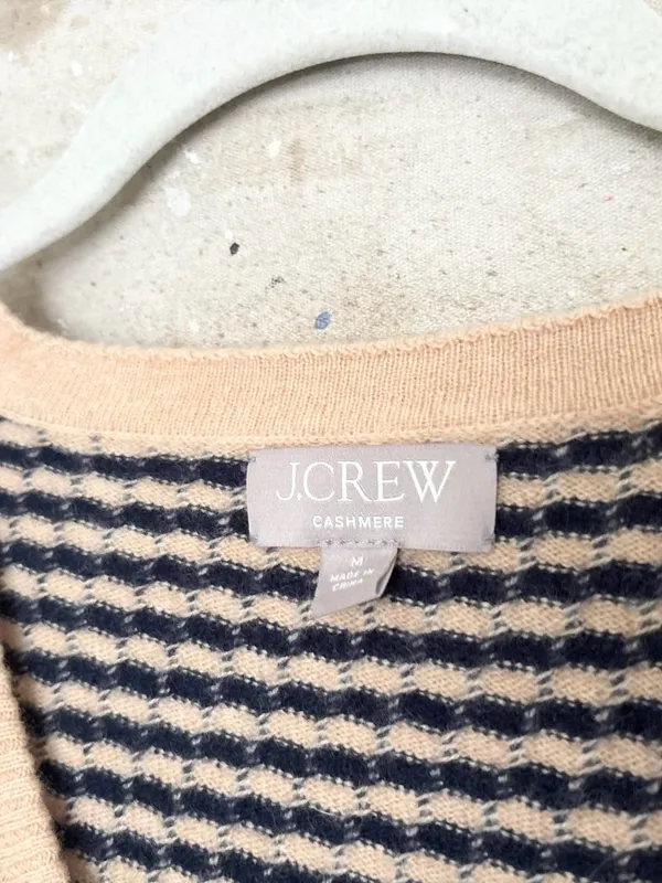 J Crew Cashmere Jacquard V-Neck Sweater Vest - Image 4