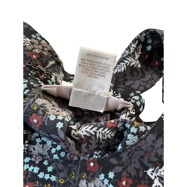 Loft Black Gray Women's Blouse Size M 41-11 - Image 3