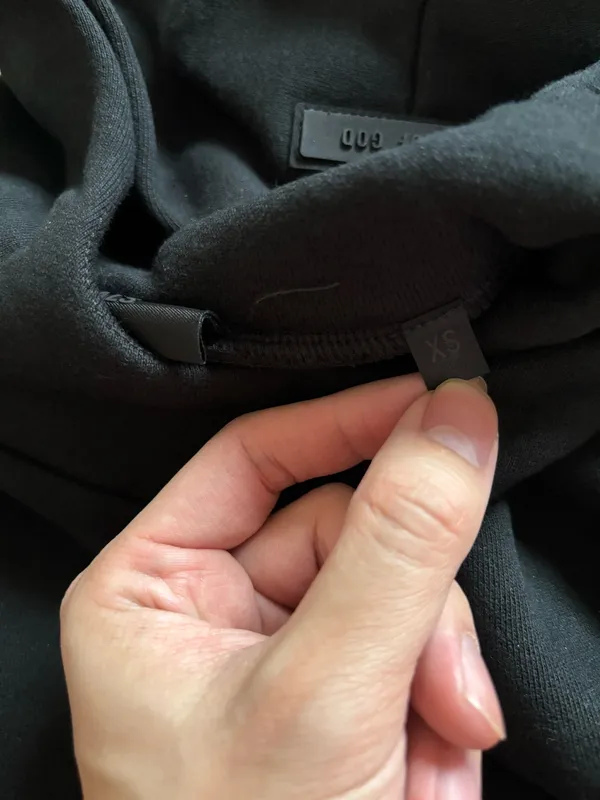 Fear of God Essentials Hoodie Jet Black Men’s XS - Image 3