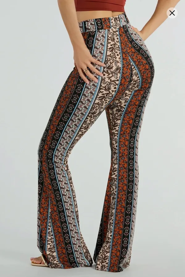 Windsor Paisley Knit Flare Pants - Image 2