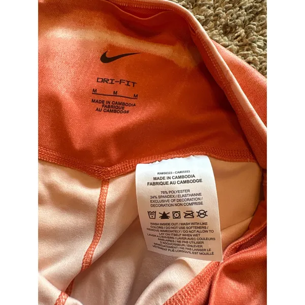 Nike orange tie dye bike shorts - Image 2