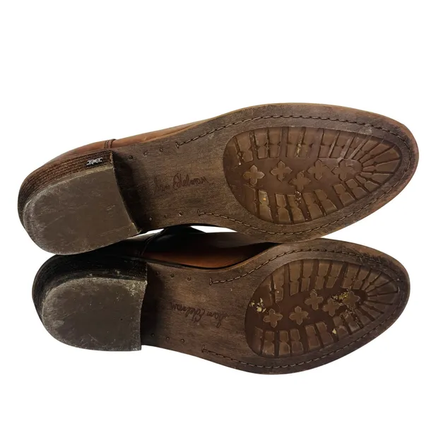 Sam Edelman Petty Leather Booties Women's 8M Brown Classic Chic Minimalist‎ - Image 4