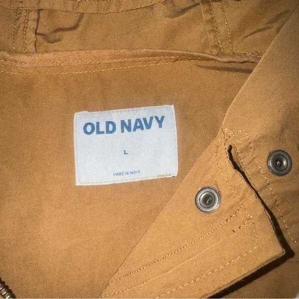 Old Navy Tan‎ Jacket with Snap Buttons and Zipper - Image 2