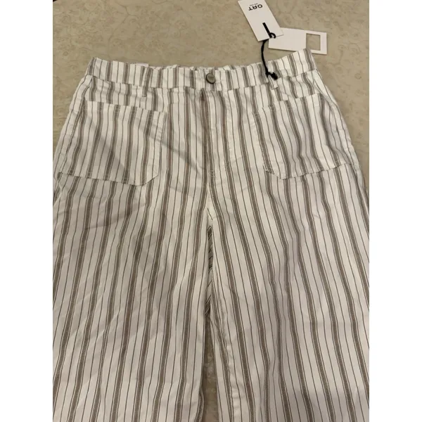 OAT High Rise Baby Wide Patch Pocket Pants Size 12 / 31 Striped - Image 3