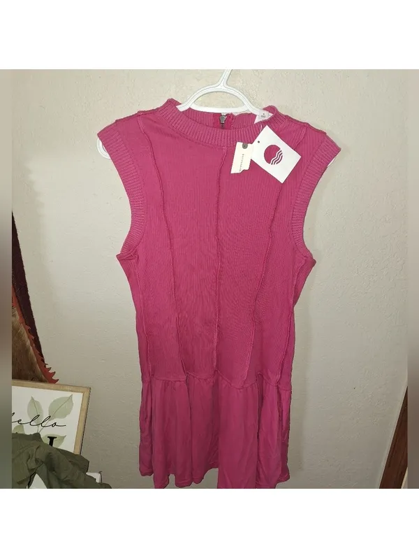💕Anthropologie Pink Sleeveless Dress - Image 3