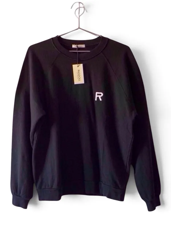 RAGDOLL LA NWT Black Crewneck Sweatshirt | 100% Cotton | Size L - Image 4