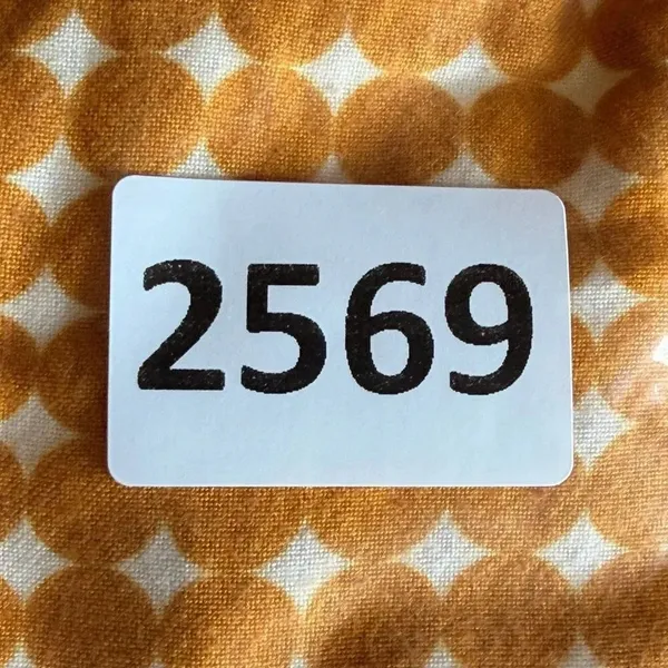WARY Mustard yellow abstract print sleeveless viscose dress SZ L #2569 - Image 10