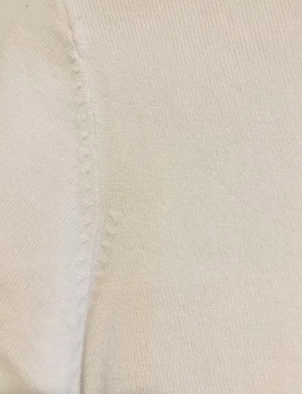 M&S Marks & Spencer White Knitted Crew Neck Short Sleeve Top – US 10 / UK 12 - Image 7