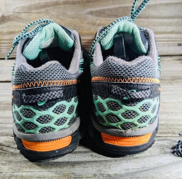 ASICS Gel Kahana 8 Trail Running Shoes T6L5N Grey Teal Orange Women’s Size 9 - Image 5