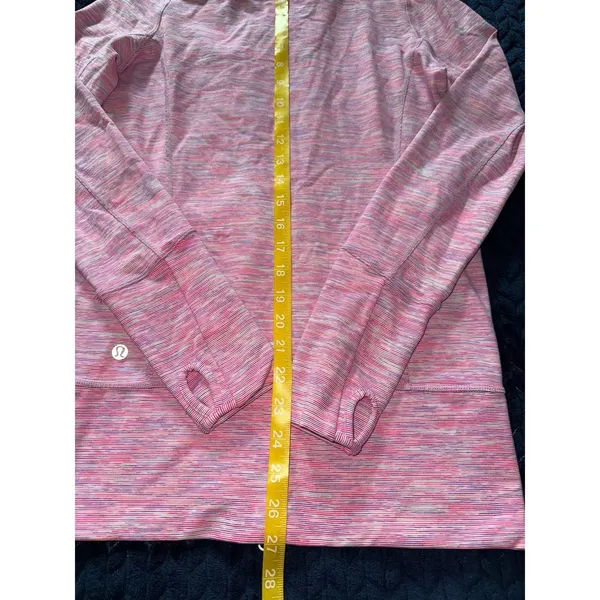 Lululemon Define Jacket Thumbholes Full Zip Athletic Pink White Size 4 - Image 7