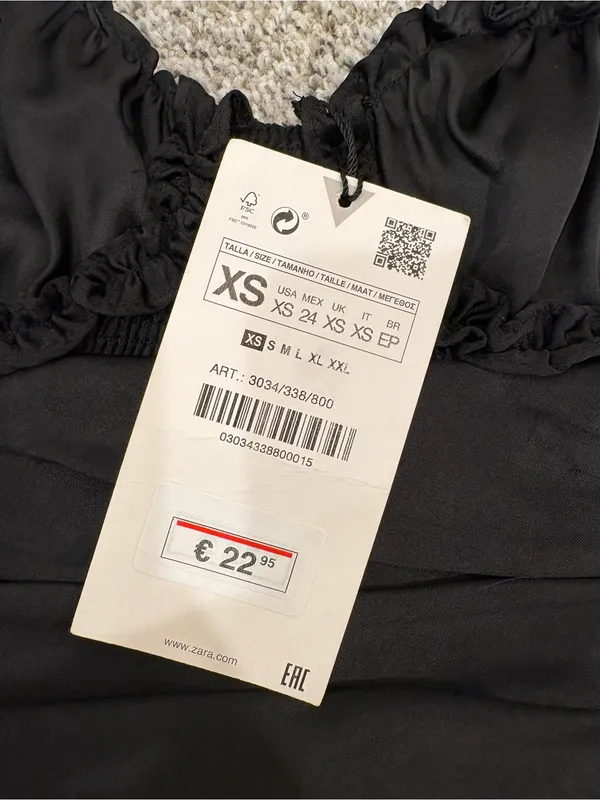 Zara Drape Satin Effect Top - Image 3