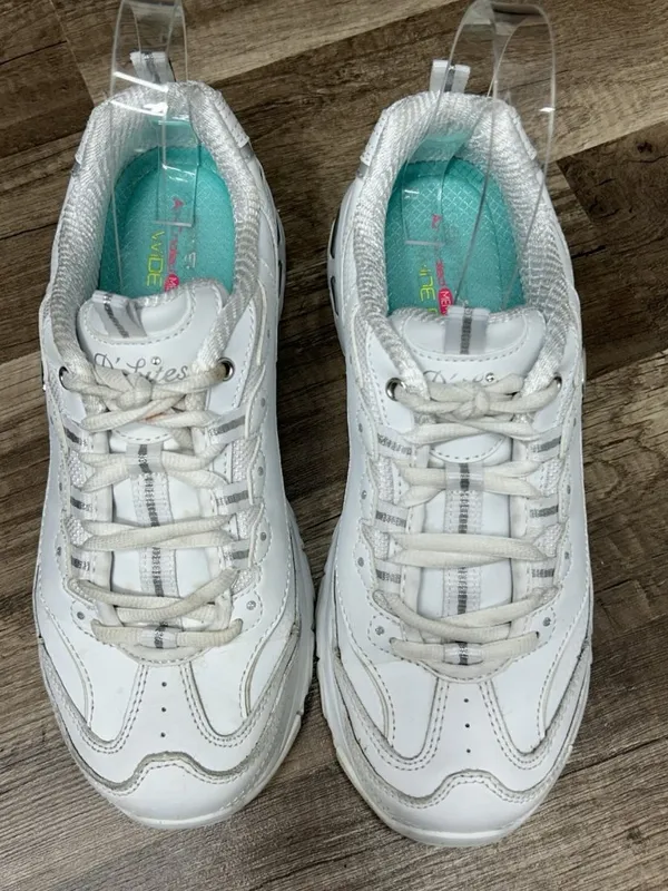 Skechers D'Lites Fresh Start Womens Shoes Size 7.5 Extra Wide White 11931EW - Image 3