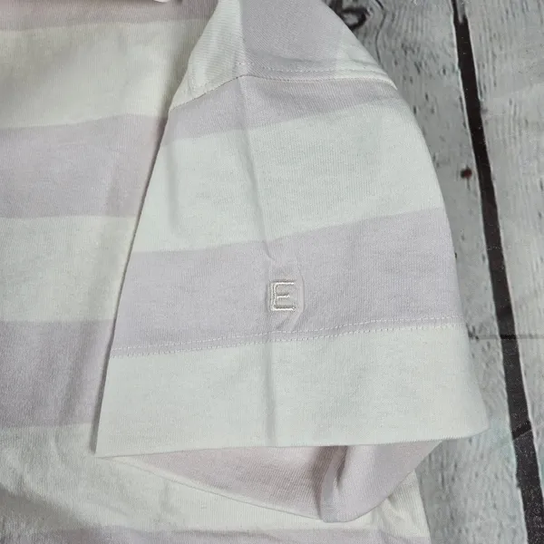 Everlane The Retro Organic Cotton Oversized Rugby Polo Shirt Purple‎ Stripe XS - Image 7