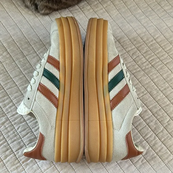 Adidas Gazelle Bold cream maple leaf 3stripe Womens rubber sole sneakers 7 - Image 8