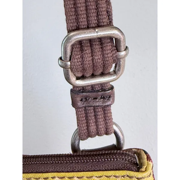 Fossil Key-Per Crossbody Bag Retro Floral Red Yellow Turnlock Pocket Purse - Image 4