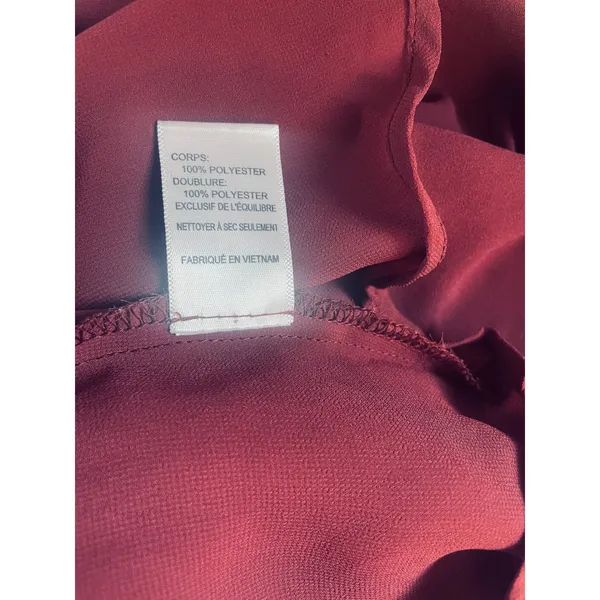 ASTR the Label Womens Tunic Top XS Wine Falll Relaxed Chifon Crepe Flowy - Image 12