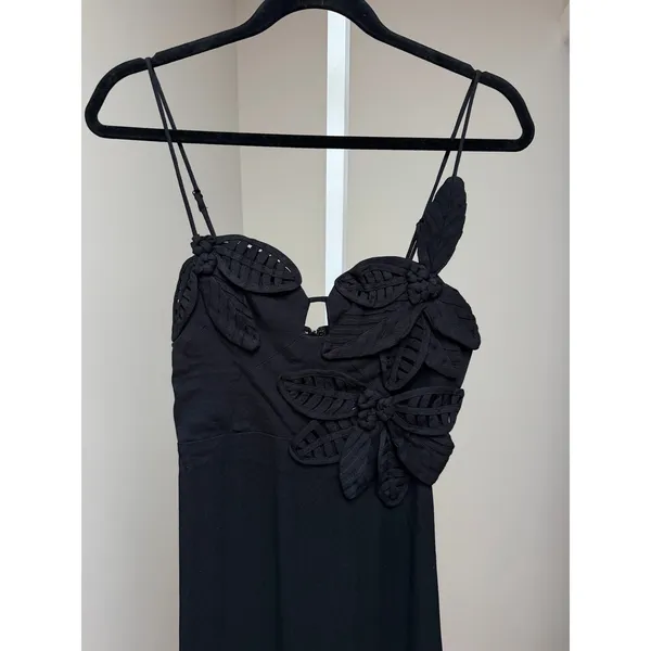 NEW Farm Rio Women’s Black Flowered Bust Midi Dress size XS - Image 7