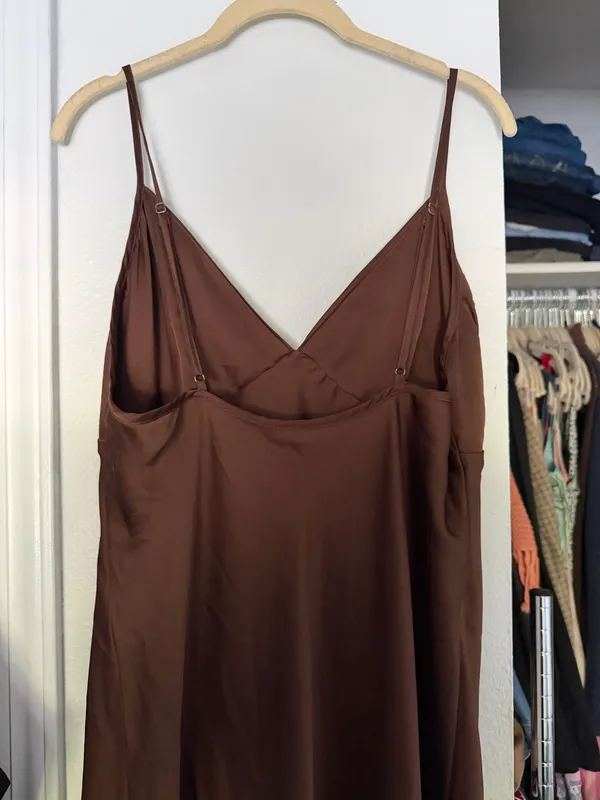 Abercrombie Brown Silk Dress maxi - Image 3