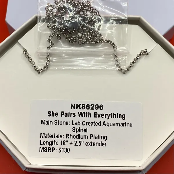 Bomb Party Necklace NK86296 “She Pairs With Everything” LC Spinel on Rhodium NWT - Image 3