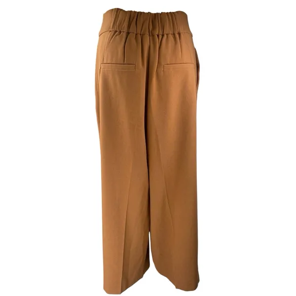 7th Avenue Women's Brown Pleated High Waisted Wide Leg Trousers Dress Pants Sz L - Image 3