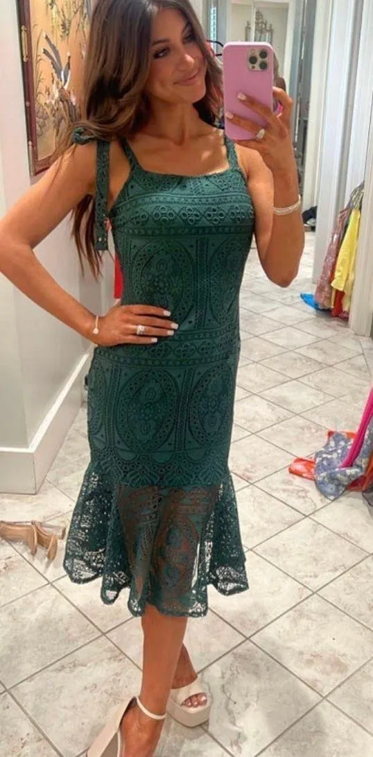 These Three Boutique Green Lace Dress - Image 2