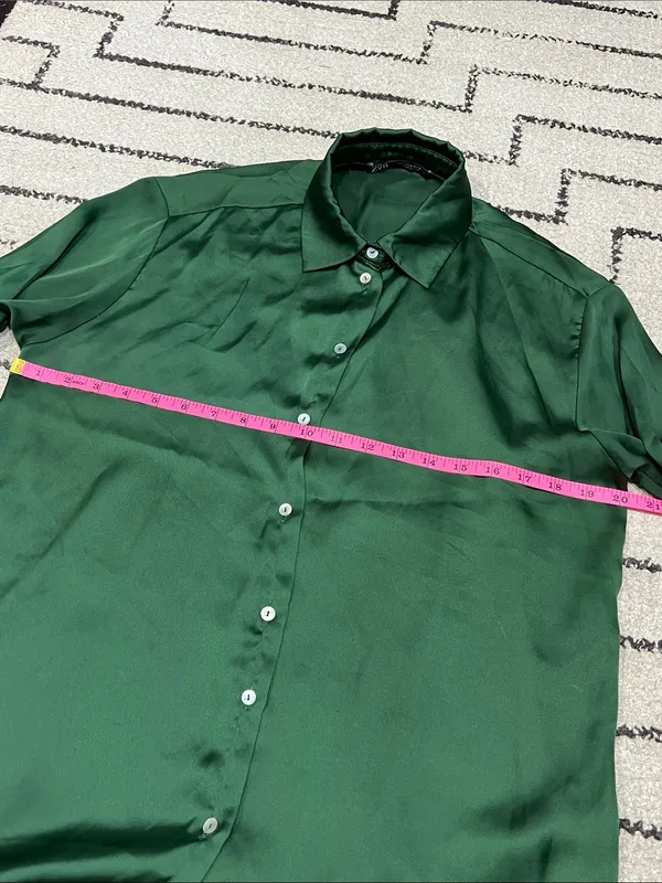 Zara Emerald Button-Down Shirt - Image 6