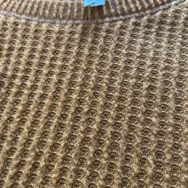 Mudd Waffle Knit Long Sleeve Knotted Front Cozy Chestnut Brown Top Size XL - Image 8