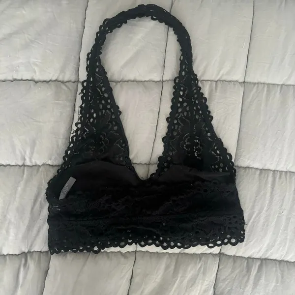 Aerie Halter Black Lace Bralette - Image 3
