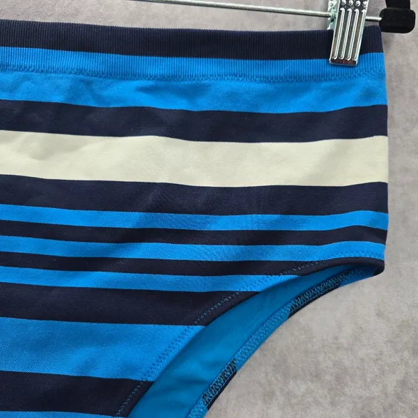 Aerie Blue Stripe Bikini Bottoms‎ Swimwear Medium - Image 3