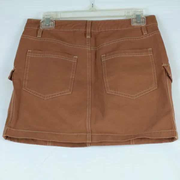 RSQ Burnt Orange Brown 100% Cotton Skirt Womens Size Medium - Image 2