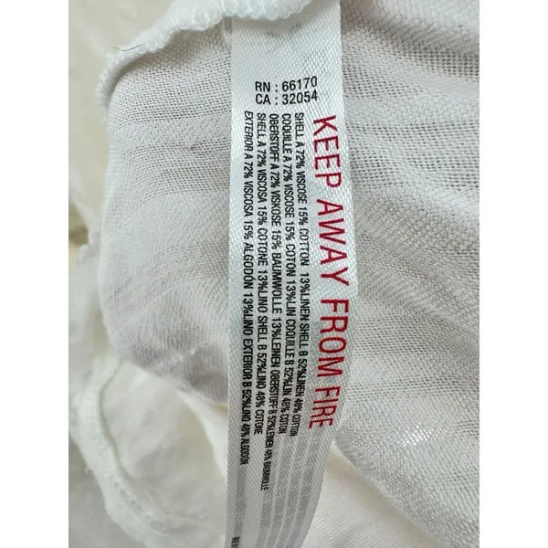 Out From Under Peyton Linen Popover Top White Size XS‎ Oversized Hooded Lounge - Image 6